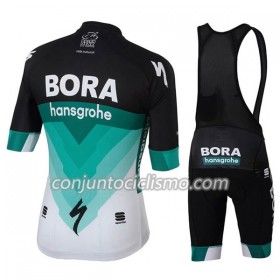 Conjunto Maillot + Culotte Corto con tirantes 2018 Bora-Hansgrohe N001